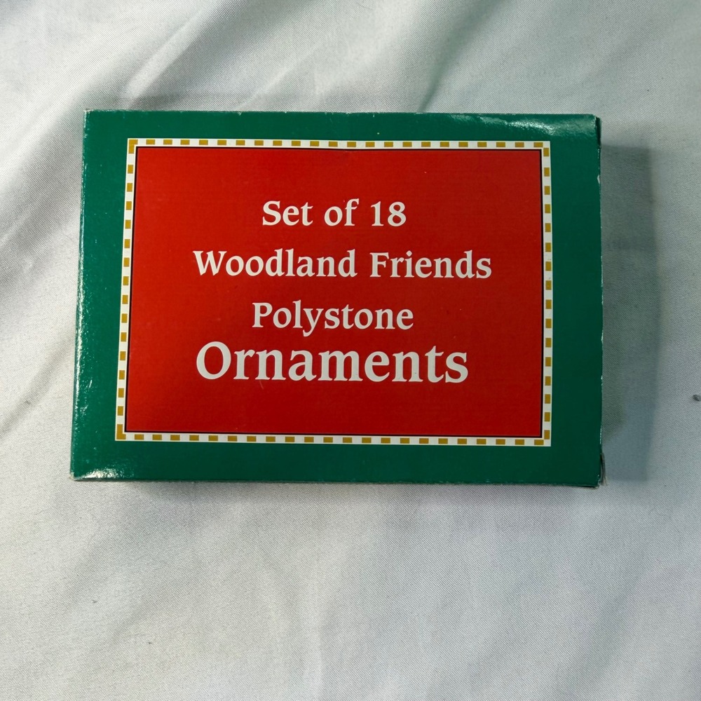 Set of 18 Woodland Friends Polystone Ornaments Christmas‎ Miniature Figurines